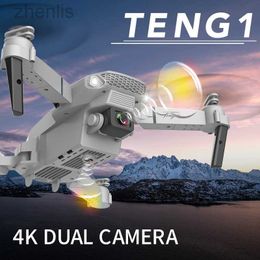 Drones E88 WIFI FPV drone high-definition 4k drone aerial photography dual camera remote control foldable fixed height RC four helicopter toy d240509