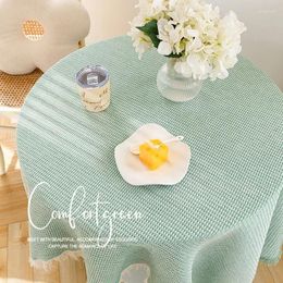 Table Cloth Cotton Linen Birthday Decoration Small Round Rectangular Tea Desk Mat