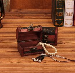 Vintage Jewelry Box Organizer Storage Case Mini Wood Flower Pattern Metal Container Handmade Wooden Small Boxes1187325