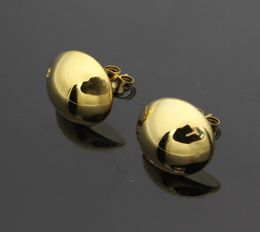 New Style Stainless Steel 18K Gold Plated Stud Earrings Friends Mutual Gifts Couple Gifts2039068