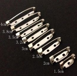 500pcs 152025303235384045mm Safety Lock Back bar Pin DIY brooch base use for brooch and hair jewelry7648810