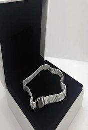 925 Sterling Silver Mesh Bracelets For Women Fit Charms With Logo Design Top Quality Fine Jewellery Lady Gift3523891