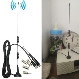 Instrument Universal AM/FM Antenna Magnetic Base FM Radio Antenna for Indoor Video with 5 Adapter Home Theater Stereo Receiver Tuner