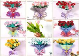 Mothers Day Greeting Cards Postcard 3D POP UP Flower Thank You MOM Happy Birthday Invitation Customized Gifts Wedding Paper225i3627456