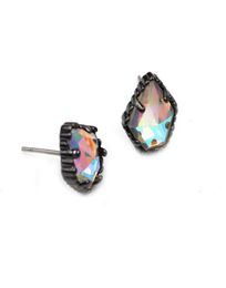 2021 Selling Pentagon AB Color Glass Stone Inlay Stud Earrings Better Quality Druzy Cute Stud Earrings5757264