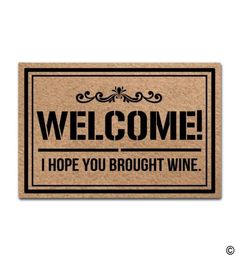 Doormat Entrance Floor Mat Welcome I Hope You Brought Wine Funny Door Mat Indoor Outdoor Decorative Doormat Top8994457