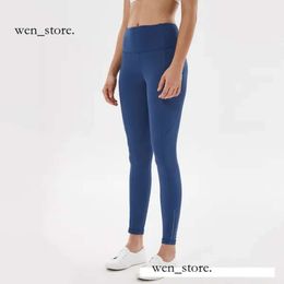 Lululemo Leggings Top Quality 24Ss LL Yoga Pocket Leggings Fast And Free High Waist Capris Seamless Align Running Wave Point Pants 755