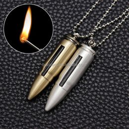 HY Match Sliding Ignition Kerosene Lighter Open Fire Personalised Creative Bullet Shaped Metal Kerosene Lighter