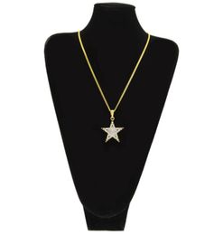 Iced Out Rhinestone Gold Hiphop Jewellery For Men Mini Star Charm Pendant Necklaces Pop Street Style Hip Hop ACcessories Whole3267992