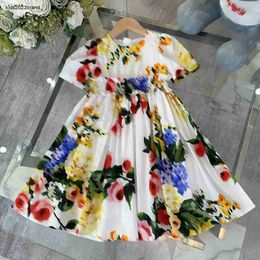 New baby skirt summer Princess dress Size 90-160 CM kids designer clothes Multiple flower pattern prints girls partydress 24April