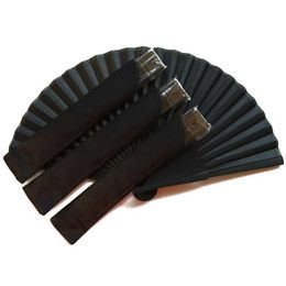 Chinese Style Products Chinese Style Black Hand Fan Vintage Folding Fans Wedding Party Favour Supplies Chinese Dance Home Party Folding Decorative Fans