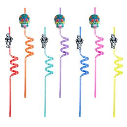 Disposable Plastic Sts Fluorescent Skl Head Themed Crazy Cartoon Drinking Goodie Gifts For Kids Party Pool Birthday Girls Decoration S Ot6Do