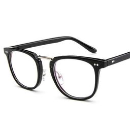 Fashion Square Glasses Frame Men 2022 High Quality Prescription Eye Optical rivet eyeGlasses frame retro Women Spectacle Eyewear2584668