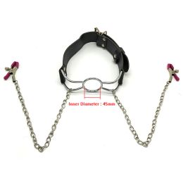 Products Sex Nipple Clamps Open Breathable Mouth Gag Bondage BDSM Fetish Mouth Restraints Sex Toy Ball Gag Exotic Accessories