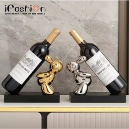 Simple and Modern Creative Rabbit Wine Rack Highend Restaurant Home Cabinet Decoration Decorations Housewarming Gift 240427