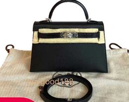 Top Ladies Designer KIaelliy Bag Mini Generation Black Silver Single Shoulder Crossbody Handbag