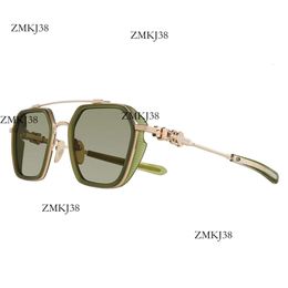 Chromes Sunglasses Classic Retro Trend Brand Designer Sunglasses Hearts Sunglasses Men's New Pilot Windshield Sanskrit Cross Sunglasses Luxury Fashion 552