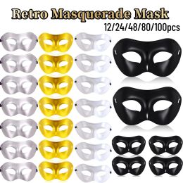 Masks 12100PC Retro Masquerade Mask Mardi Gras Party Venetian Mask Carnival Costumes Ball Prom Masks for Women Men Guest Wedding Gift