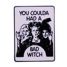 You Coulda Had A Bad Witch Enamel Pin Brooch Halloween Funny Badge Fashion Jewellery Decor