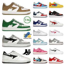 Authentic 2024 New Arrival Sk8 Sta Designer Flat Casual Shoes Patent Green JJJJound Black White Camo Mens Women Dhgate Luxurys Trainers Sneakers 36-45