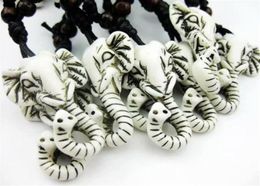 yqtdmy 12 PCS Biker Imitation Carved Cool Elephant Totem Design Necklace309t8274585