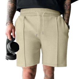 Men's Shorts Mens Waffle Chino Sports Gym Workout Jogging Fitness Beach Short Pants Straight Casual Bottom Boxershorts