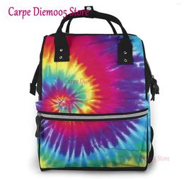 Backpack Colour Tie-Dye Printed Mummy Diaper Bag Multi-Function Maternity Nappy Bags Kid With Laptop Pocket