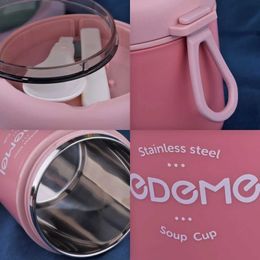 Lunch Boxes Bags Mini Insulated Lunch Box Food Container With Spoon Stainless Steel Vacuum Cup Soup Cup Insulated Bento Lunch Box Food Thermos