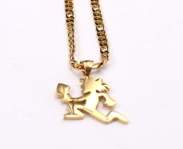Punk Small 1039039 Gold ICP Hatchetman Charm Juggalo Pendant Stainless Steel Necklace Chain 24039039 NK Link2906856