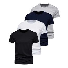 Men's T-Shirts Cotton T Shirts men Five Half Seve Women Summer T-shirt Loose Short-seved Casual Basic Shirt O Neck Solid Colour Oversize H240508