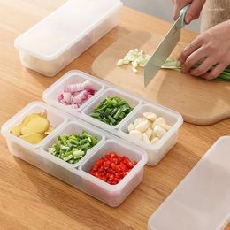 Storage Bottles 3girds Kitchen Gadget Plastic Box Fresh-Keeping Refrigerator Fruit Vegetable Drain Crisper Cocina Containers