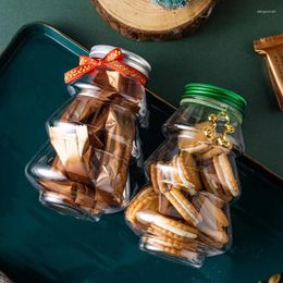 Storage Bottles 6pcs Christmas Tree Sweet Jar Kids Favour DIY Gift Candy Cookie Snack Chocolate Packing Year Decoration Boxes Organiser