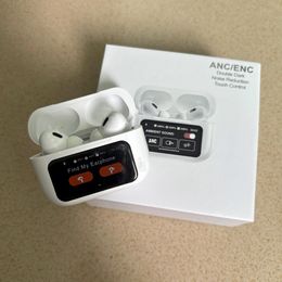 ANC ENC Noise Reduction Wireless Earphones with LCD Touch Screen A9 Pro Bluetooth Headphones