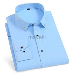 Men's Dress Shirts New Men French Cufflinks Shirt Mens Stripes Shirt Long Sleeve Casual Male Brand Shirts Slim Fit French Cuff Dress Shirts d240427