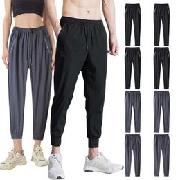 Men's Pants 2024 Summer Trousers Thin Fashion Slim Ninety Points For Male Leisure Small Feet Trouser With Zipper Pockets