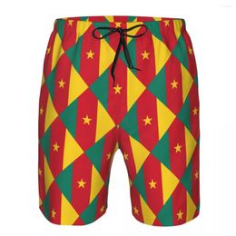 Men's Shorts Quick Dry Summer Mens Beach Board Briefs For Man Swim Trunks Beachwear Cameroon Flag