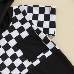 Clothing Sets Infant Toddler Baby Boy Outfits Summer Clothes Chequered Hoodie Short Sleeve T-Shirts Shorts Set 6 12 18 24 Month 3T