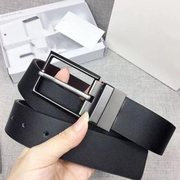Men Fashion Designer Belts Luxury Belt Genuine Leather Automatic Two Buckles Man Belts With Gift Box 265o