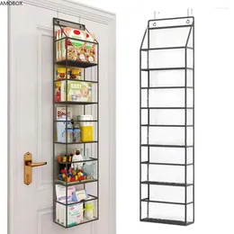 Storage Bags AMOBOX Over The Door Hat Racks For Cap Hold Organizer Closet Wall Deep Pocket Hanging Holder Shelves With 3 Hook