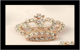 Decorative Garment Crystal For Women Wedding Bridal Shiny Rhinestone Crown Dress Pin Zdms5 Pins Brooches O6Dth2914254