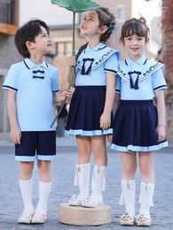 Clothing Sets China Retro Style Summer Children Clothes School Uniform Set Performance Costume Choral Kindergarten Design Suit