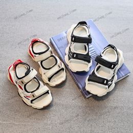 2024 10xl 3xl Tracks Sandal Kids Schuhe Sommer Trainer Dad Sandalen Kleinkind Kinder grau drei schwarze Pariser Modedesigner -Folien Doppelgurt Dad Sandalen Slipper