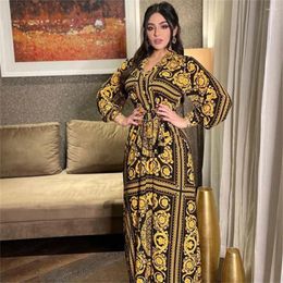 Ethnic Clothing Vintage Muslim Abaya Women Single Breast Long Dress Printed Casual Autumn Islamic Vestido Dubai Kaftan Maxi Robe Turkey