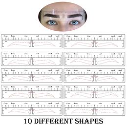 50 pieces Microblading Eyebrow Stencils Stickers Permanent Makeup Supplies Disposable Eyebrow Mould Template Drawing Guide 240509