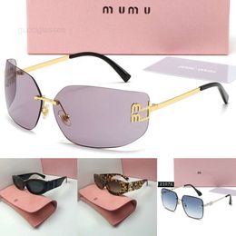 Brand Sunglasses Designer Sunglasses Women's Extra Large Luxury Sunglasses Men's Miui Lunette de Soleil mui Sunglasses Optional Glasses with Box Goggles