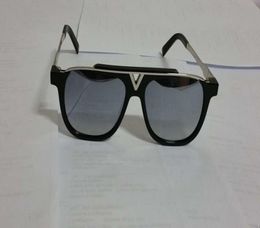 Classic Silver Black Sunglasses Silver Mirror gafas de sol mens sunglasses fashion sunglasses for Men New with box4245242