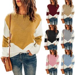 Comfortable and Elegant Vintage Women's Round Neck Knitted Sweater Autumn or Winter Essential for Fashionable Ladies AST69232