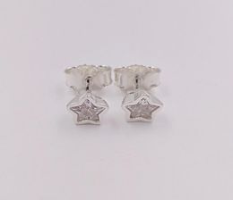 Earrings With Clear CzAuthentic 925 Sterling Silver Studs Star Silver Stud Fits European Style Jewelry8990345