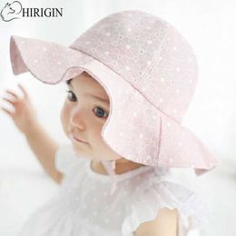 Caps Hats Summer Baby Cotton Baby Sun Hat Outdoor Baby Girl Boy Sun Beach Hat d240509