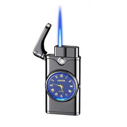 Creative Watch Iatable Lighter Windproof Direct Flame Cigarette Lighter Personalized Clock Smoking Set